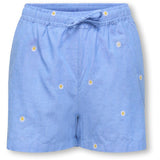 kids ONLY Cashmere Blue Emb Daisy Kogmalou Emb Shorts Wvn