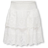 kids ONLY Cloud Dancer Koglou Life Emb Layered Skirt Wvn