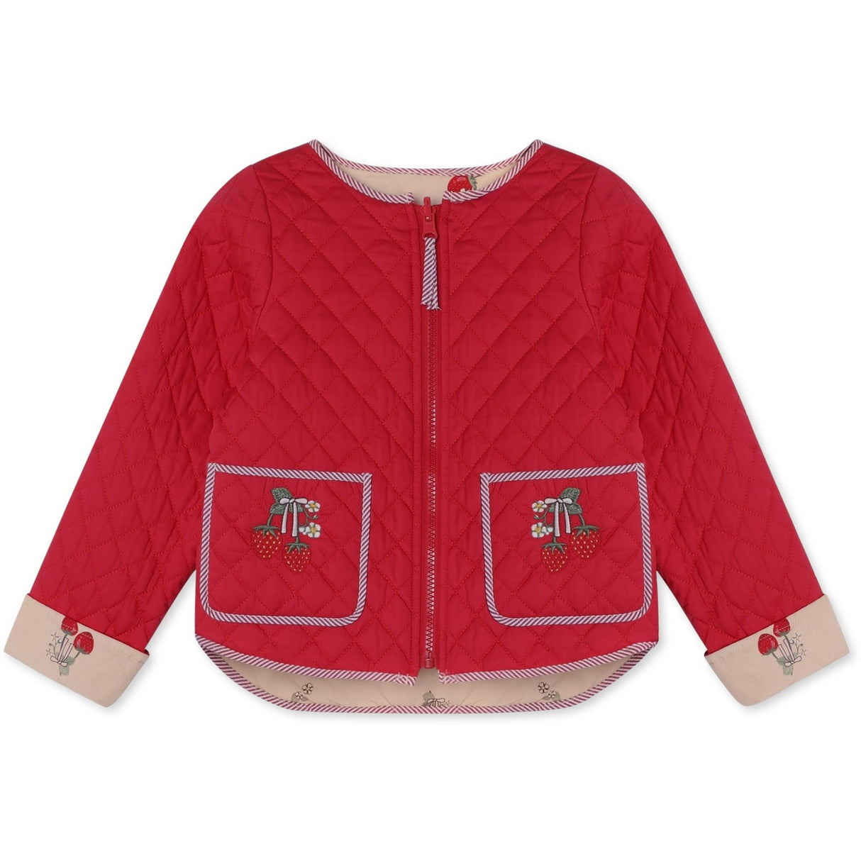 Fliink Sandshell Aop Kota Reversible Strawberry Jacket