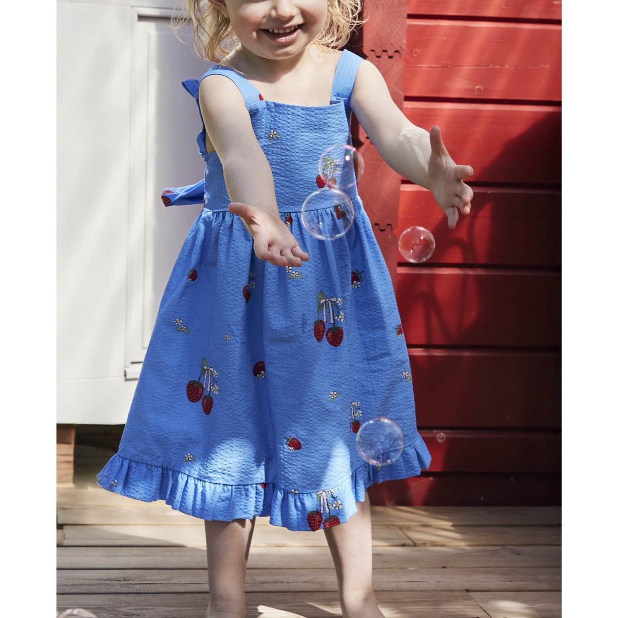 Fliink Marina Blue Aop Elma Strap Dress