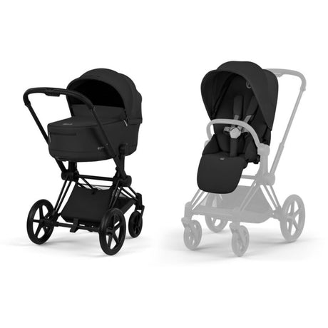 Cybex Sepia Black/Black Priam Comfort Matt Black Including Foldable Cot