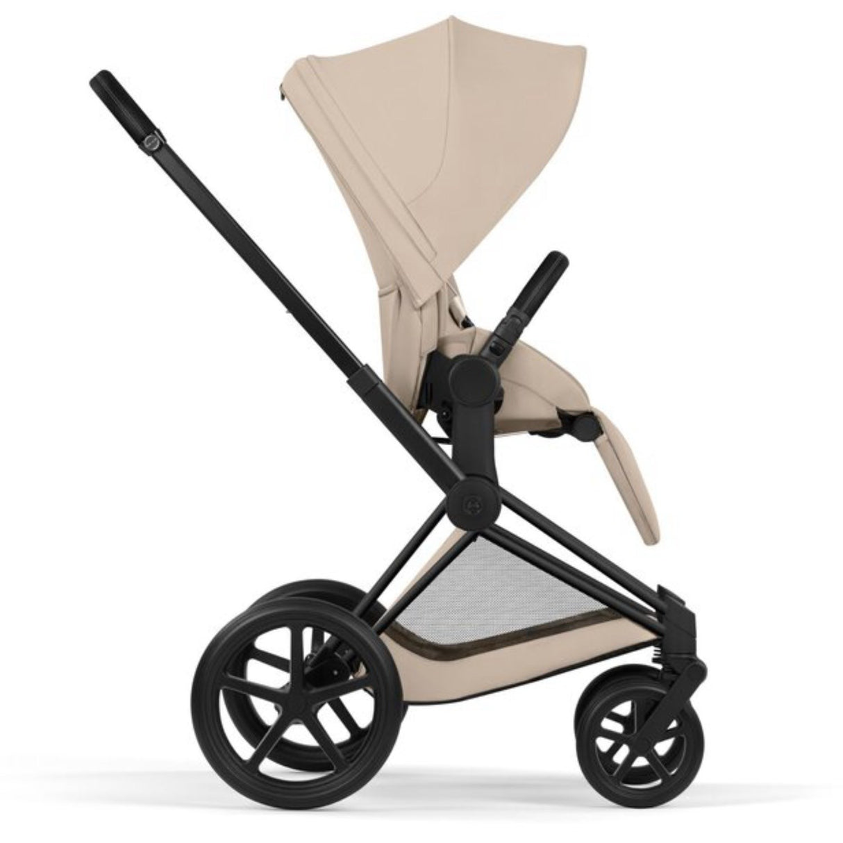 Cybex Cozy Beige/Beige Priam Comfort Matt Black Including Foldable Cot