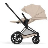 Cybex Cozy Beige/Beige Priam Comfort Matt Black Including Foldable Cot