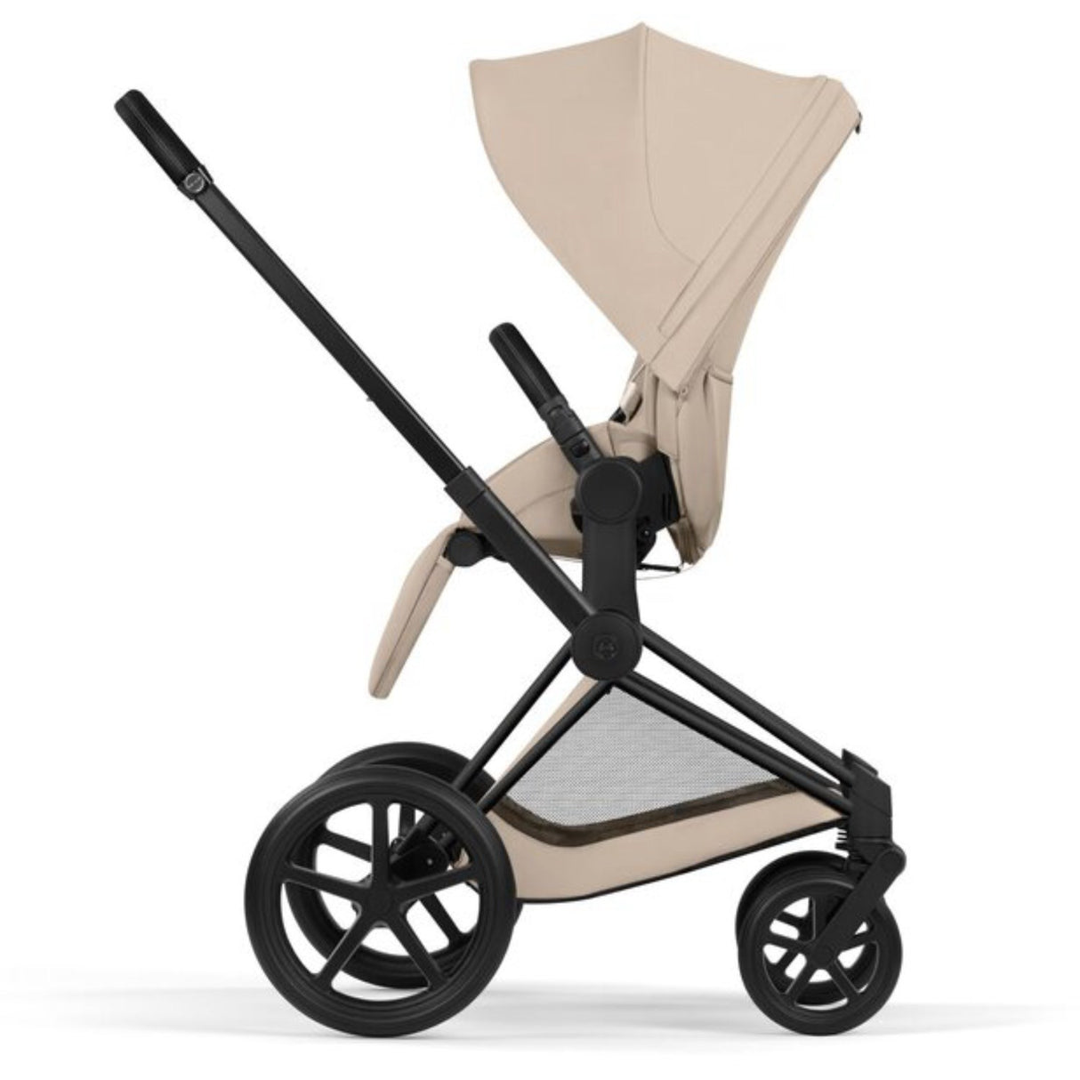 Cybex Cozy Beige/Beige Priam Comfort Matt Black Including Foldable Cot