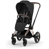Cybex Sepia Black/Black Priam Comfort Rosegold Including Foldable Cot