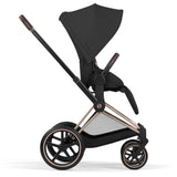 Cybex Sepia Black/Black Priam Comfort Rosegold Including Foldable Cot