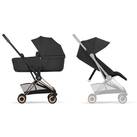 Cybex Sepia Black/Black Coÿa Comfort Rosegold Including Foldable Cot