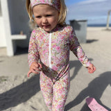 Petit Crabe Margaret Annie (Made With Liberty© Fabric) Lou Basic Sunsuit L/S