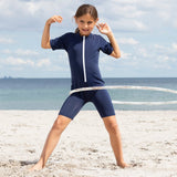 Petit Crabe Blue Noe Basic Sunsuit S/S