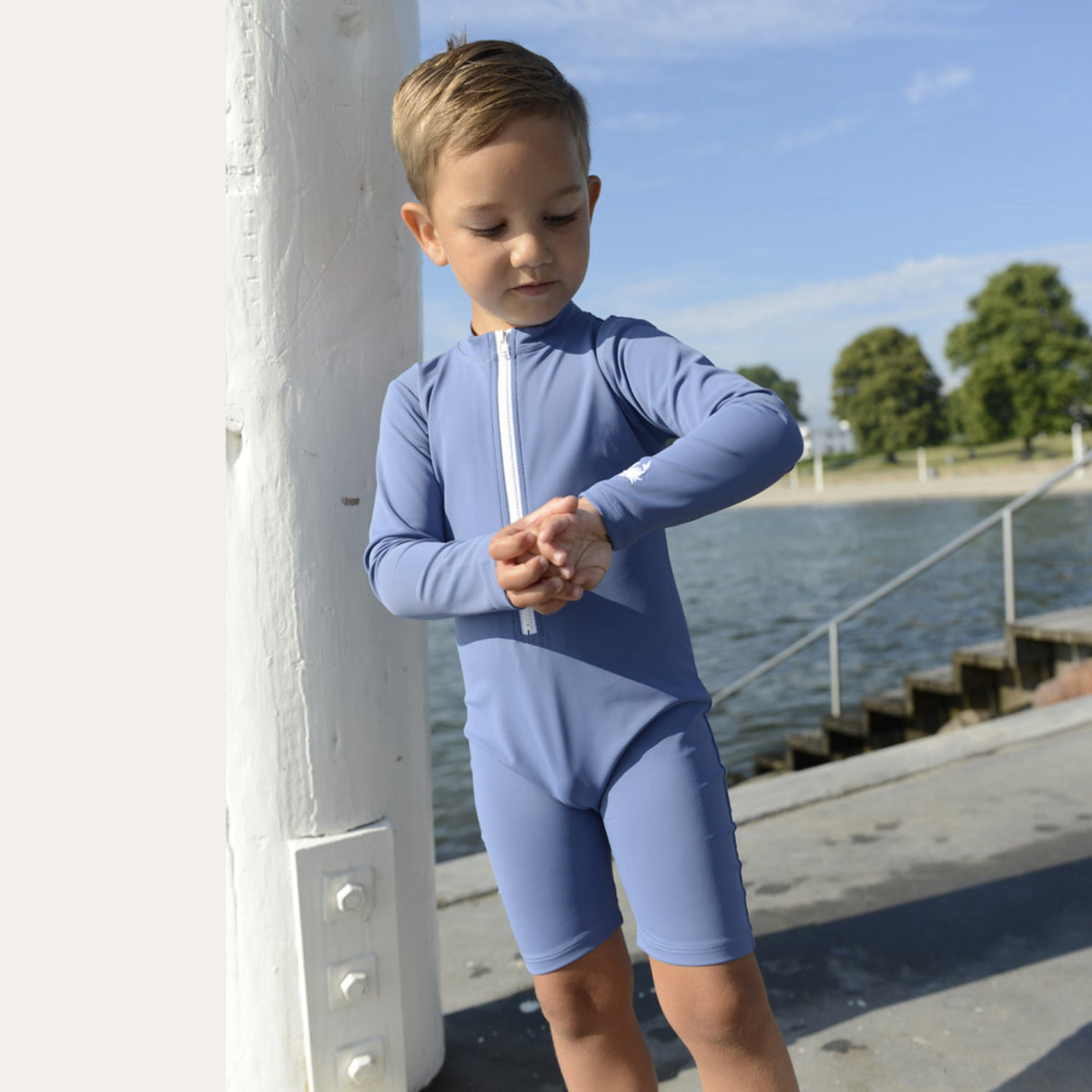 Petit Crabe Nordic Combi Sunsuit with Zipper