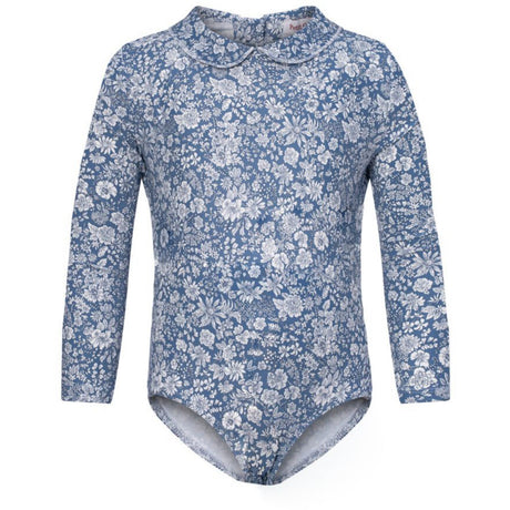 Petit Crabe Evening Sky (Made With Liberty© Fabric) Peeter Pan Swimsuit L/S