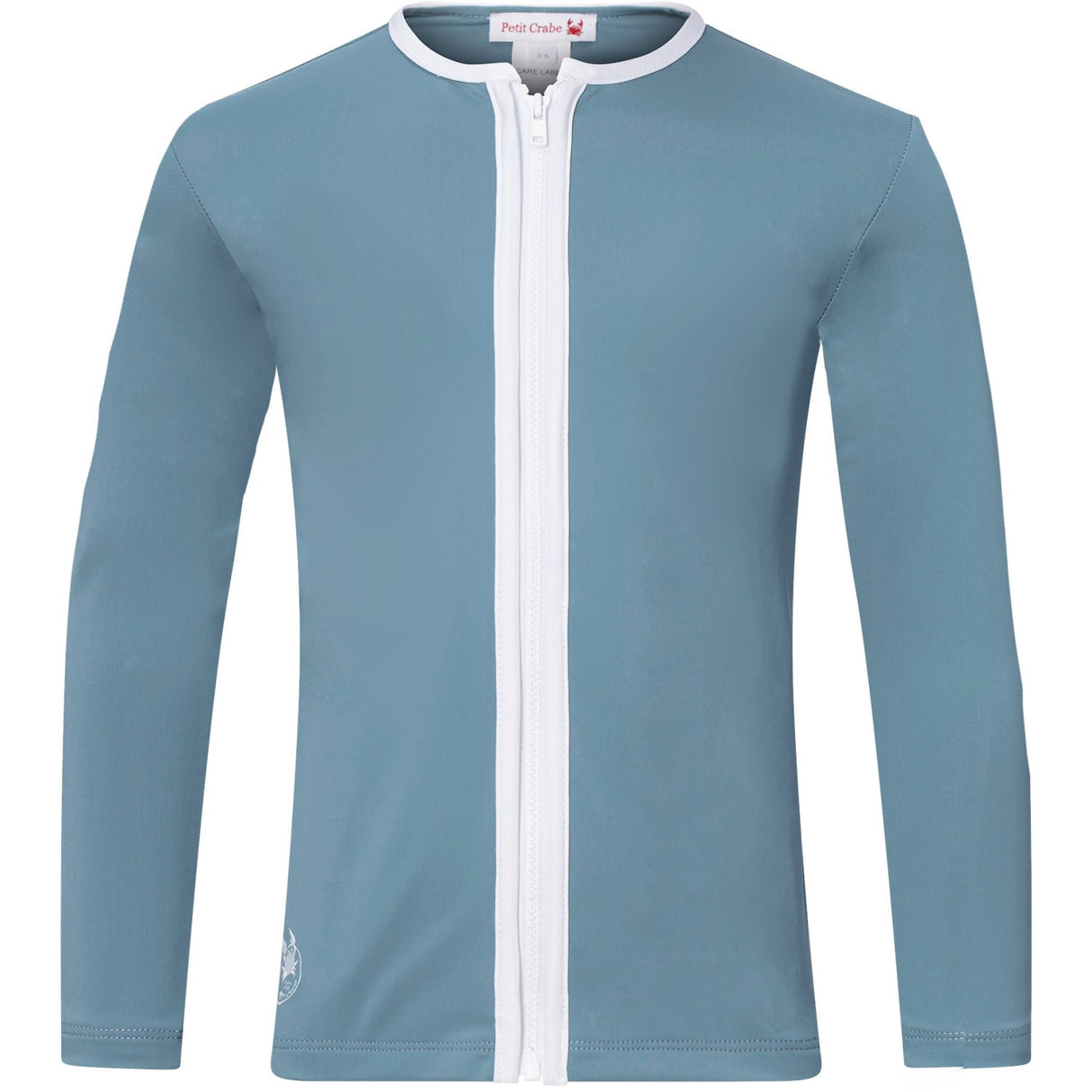 Petit Crabe Stone Basic Zipper Uv-Swim Shirt L/S