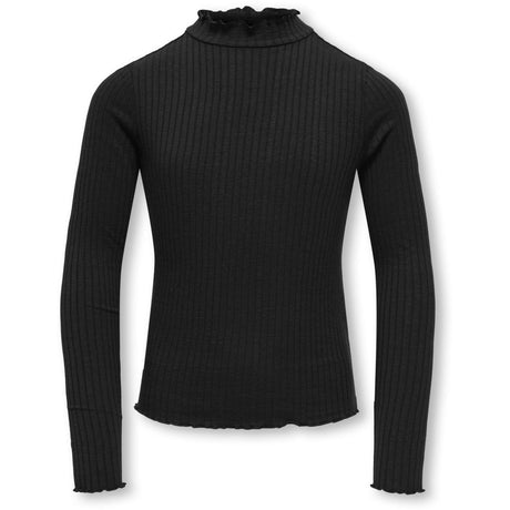 kids ONLY Black Kogfransiska Schl Ls Hi-Nck Top Jrs Noos