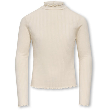 kids ONLY Whitecap Gray Kogfransiska Schl Ls Hi-Nck Top Jrs Noos
