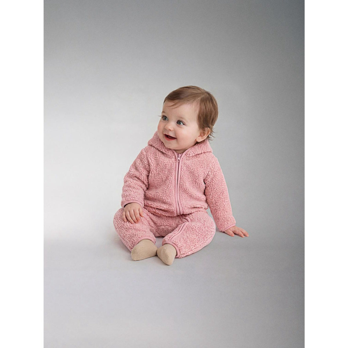 Name It Mary'S Rose Nbflana Ls Teddy Suit