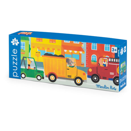 Moulin Roty Jigsaw Puzzle 24 Brk - Cars - Les Popipop