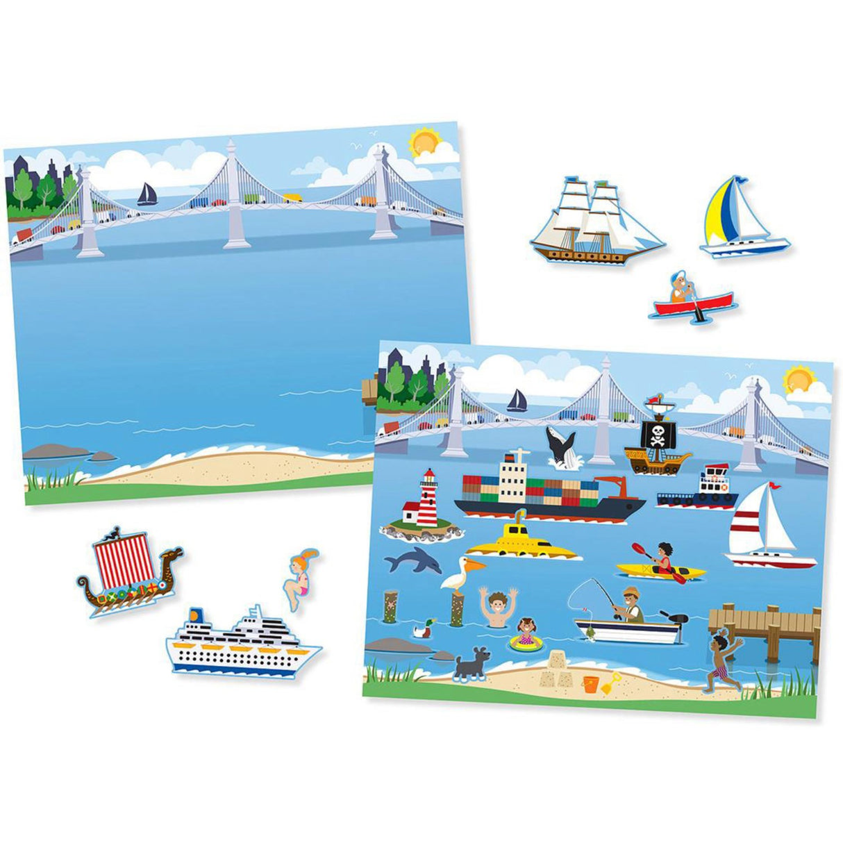 Melissa & Doug Multifarvet Reusable Sticker Pad Køretøjer