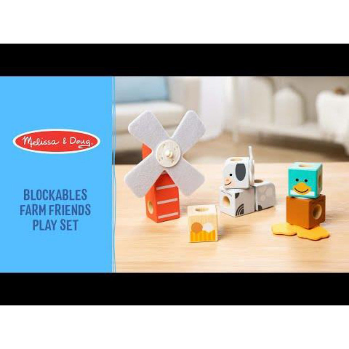 Melissa & Doug Multifarvet Blockables Playset Bondegårdens Venner 16Pcs