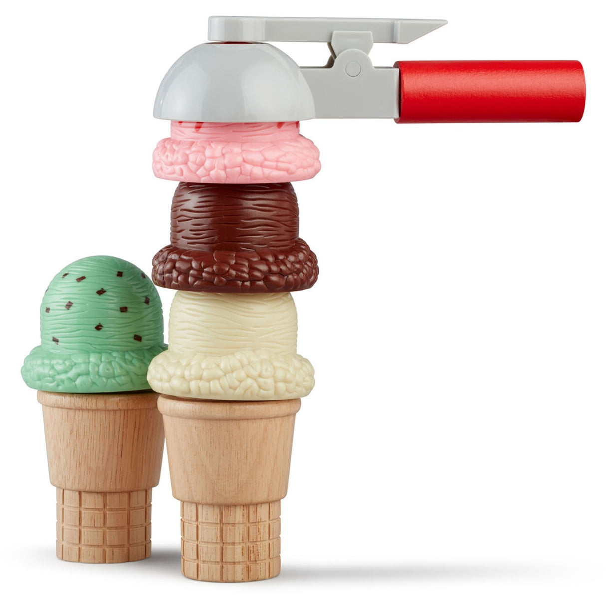 Melissa & Doug Multifarvet Toy Scoop & Stack Ice Cream Cone Playset
