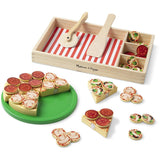 Melissa & Doug Multifarvet Wooden Food Playset Pizza