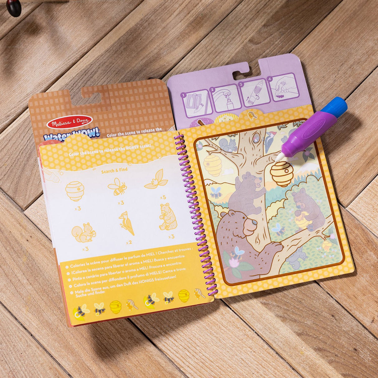 Melissa & Doug Lilla Coloring Book "Water Wow!" Snackdufte