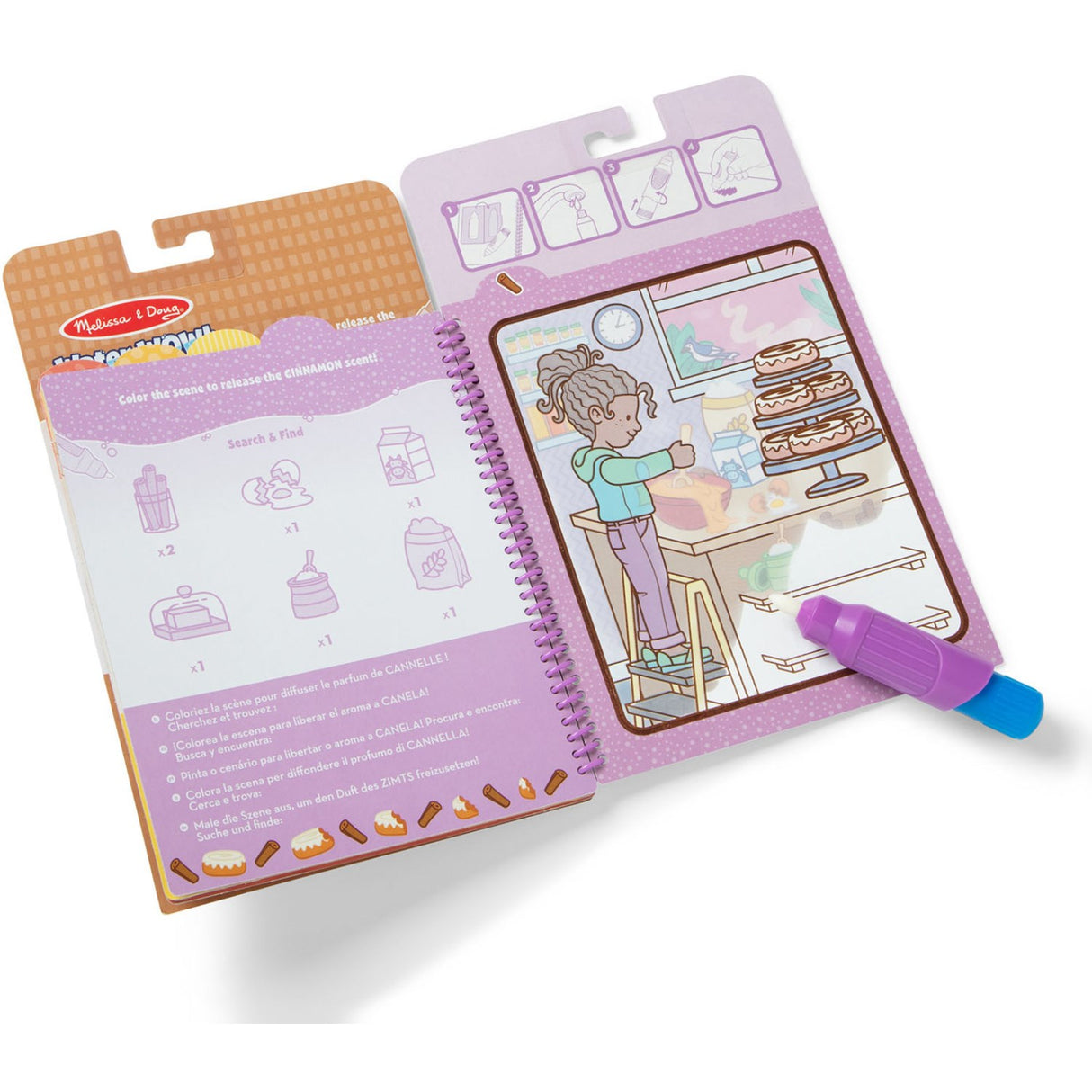 Melissa & Doug Lilla Coloring Book "Water Wow!" Snackdufte
