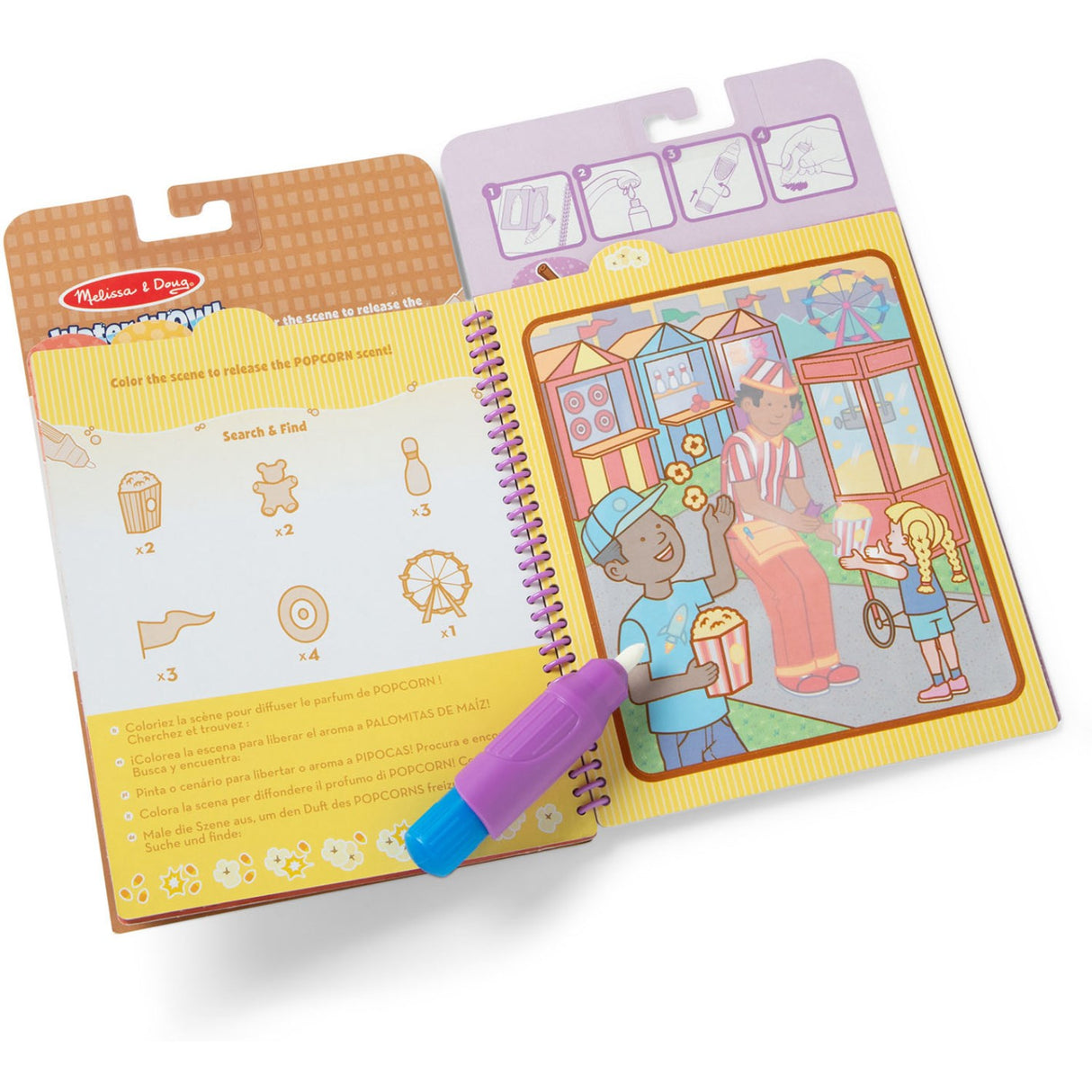 Melissa & Doug Lilla Coloring Book "Water Wow!" Snackdufte