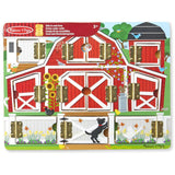 Melissa & Doug Multifarvet Activity Board Wooden Hide And Seek Farm