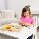 Melissa & Doug Multifarvet Mønster-Leg - Wood - Set With Blocks Og Plader