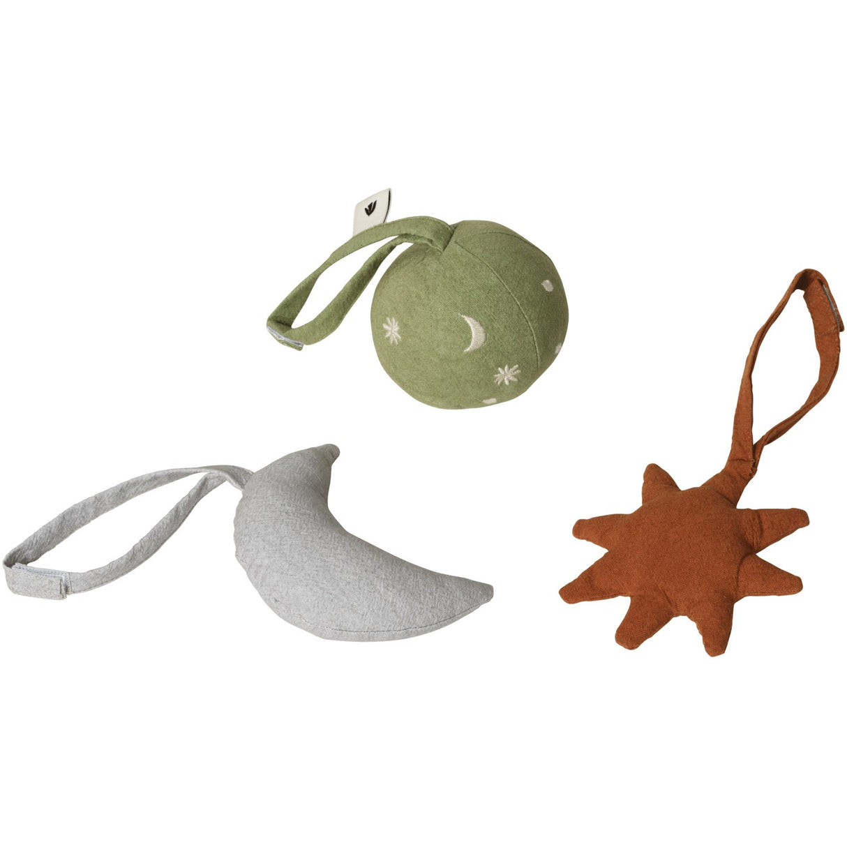 Ferm Living Tea Green Skye Baby Toys 3 Pack