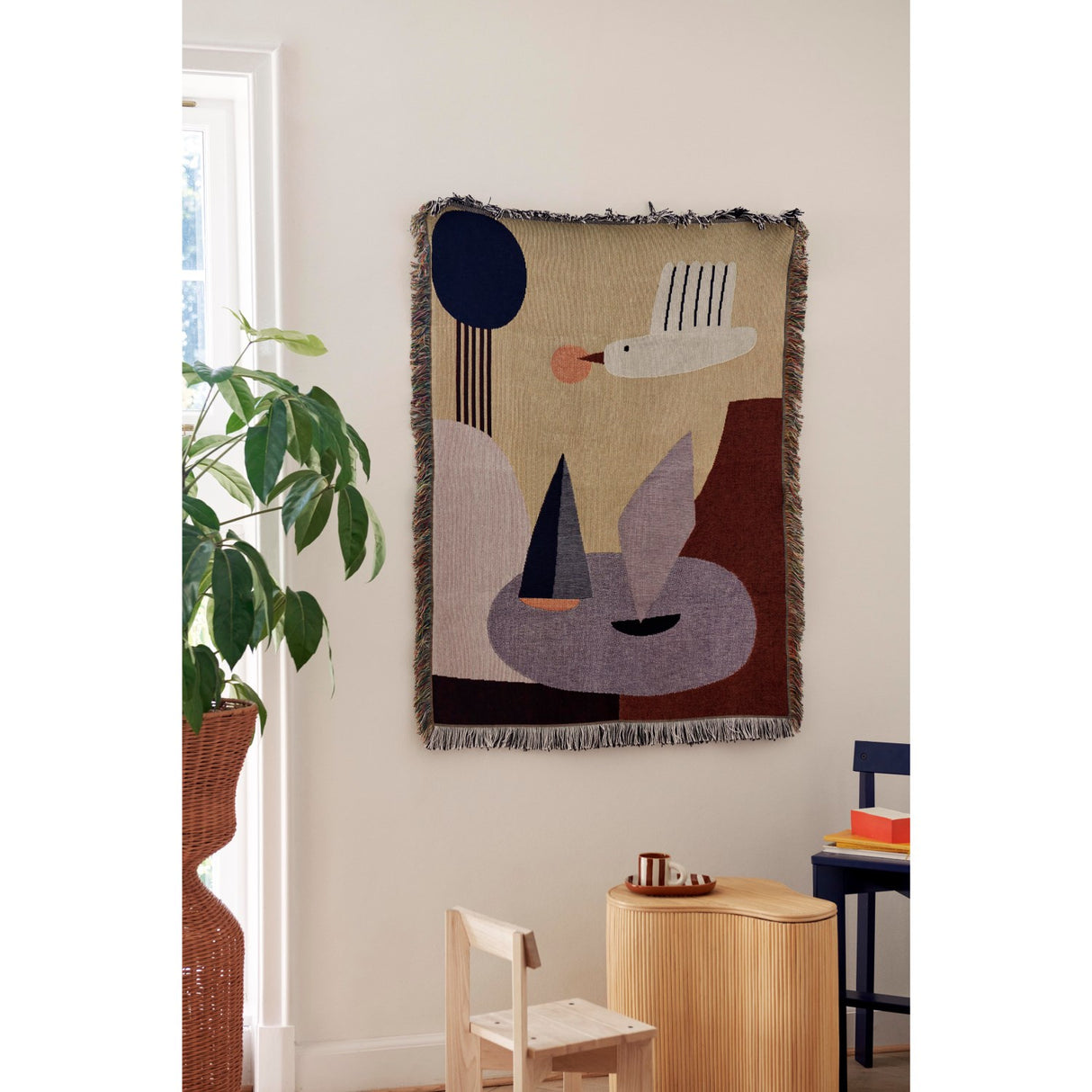 Ferm Living Multi Bird Tapestry Blanket