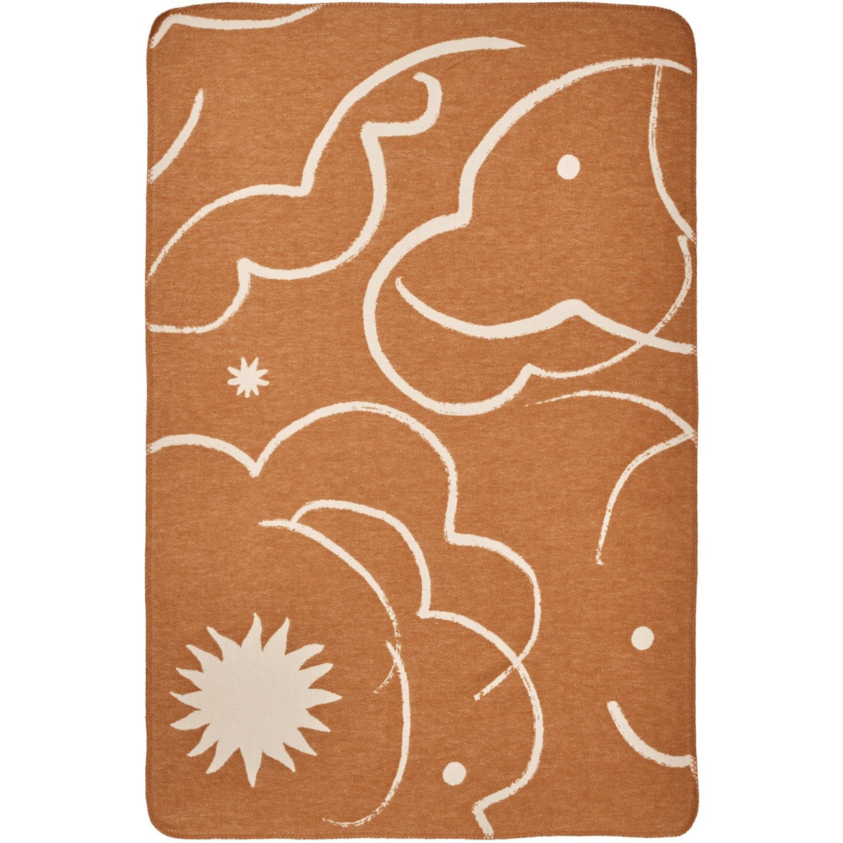 Ferm Living Sienna/Parchment Skye Blanket