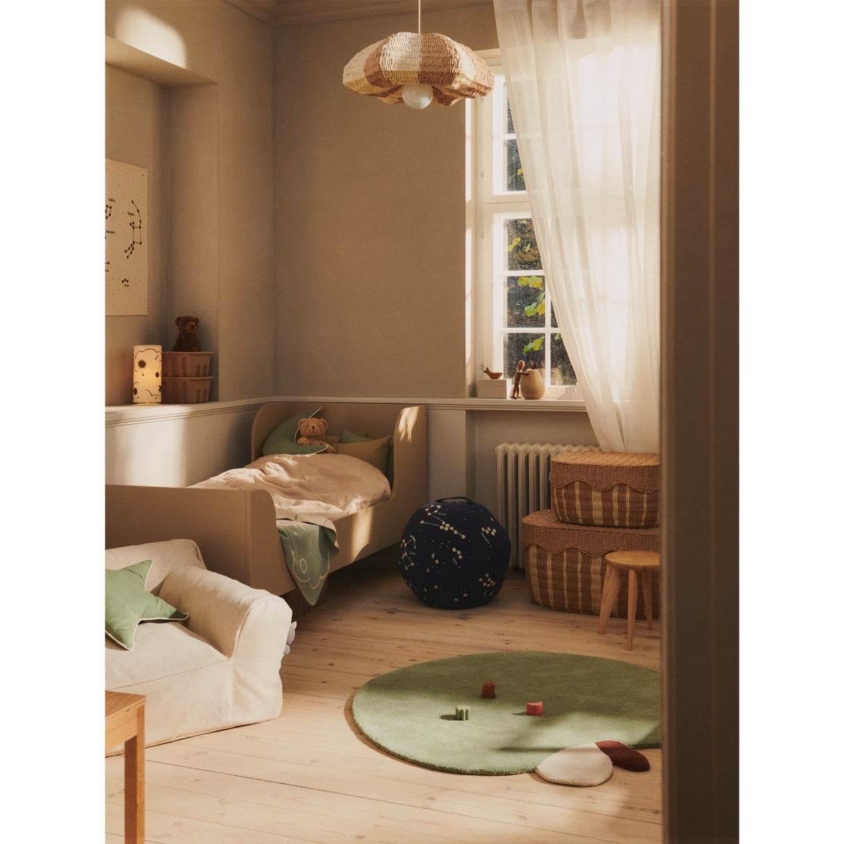 Ferm Living Dark Blue Constellation Pouf