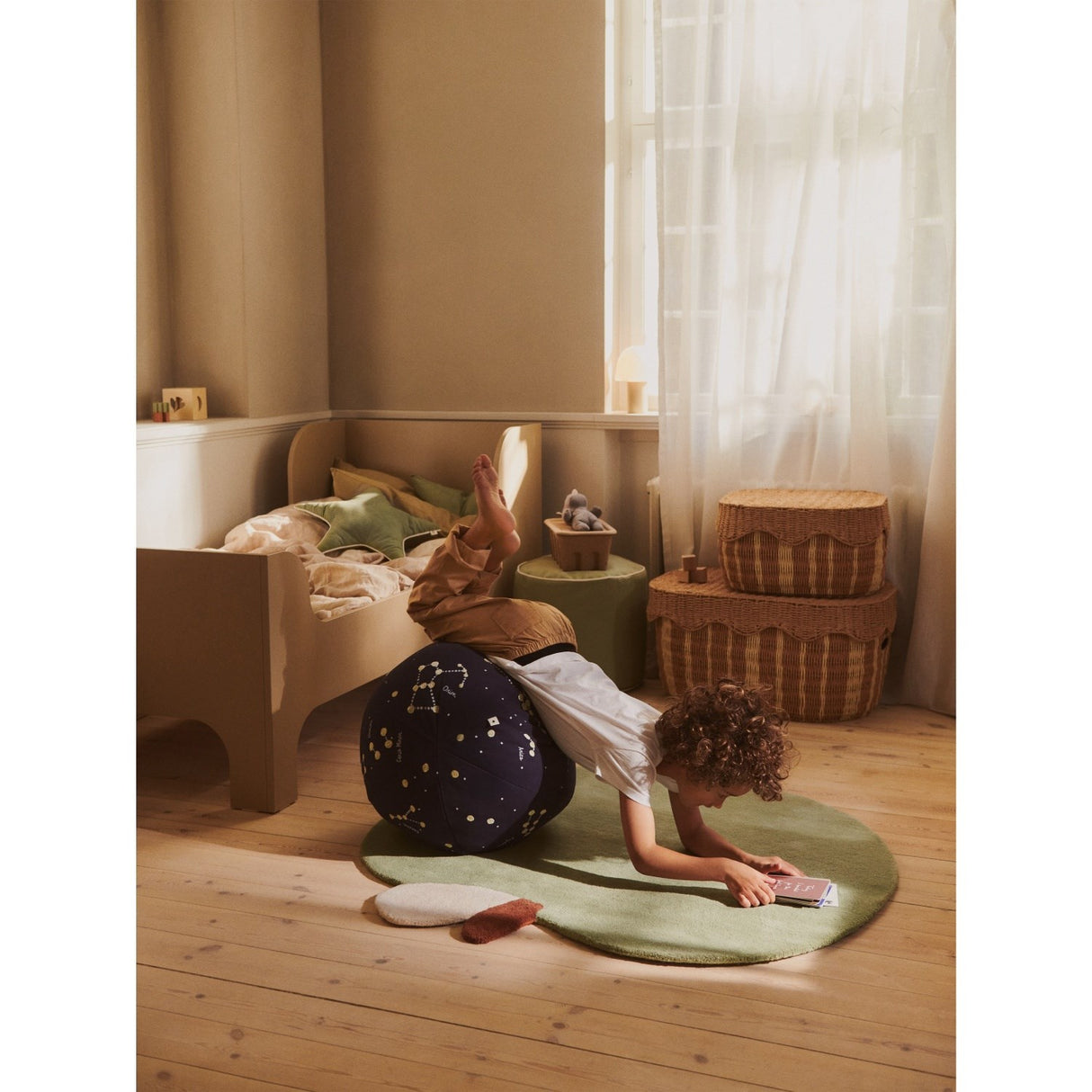 Ferm Living Dark Blue Constellation Pouf