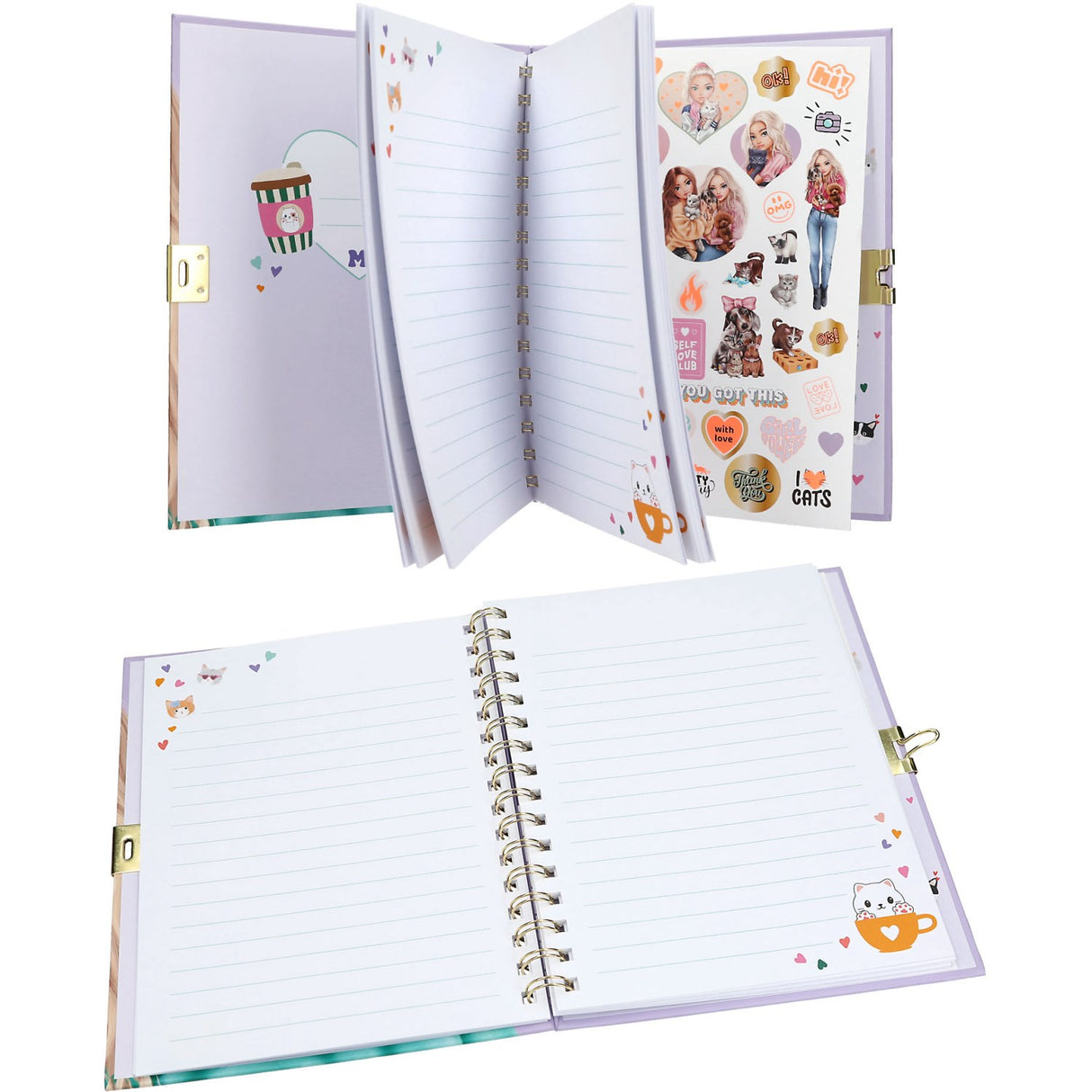 TOPModel Diary With Padlock And Bracelet