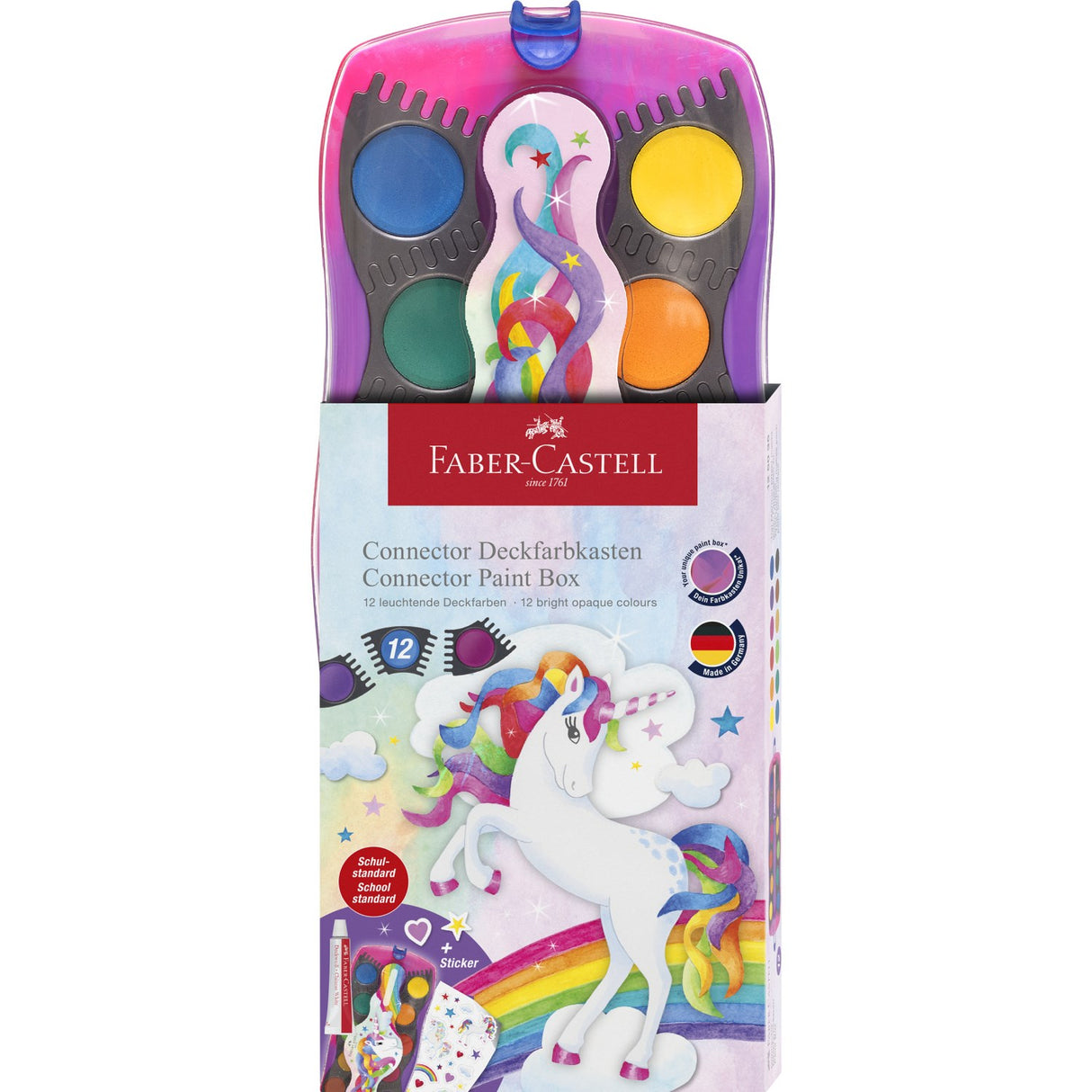 Faber-Castell Cover Connector, Unicorn 12 Ass Colours