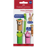 Faber-Castell Animal Caps for Grippy Crayons 3-in-1