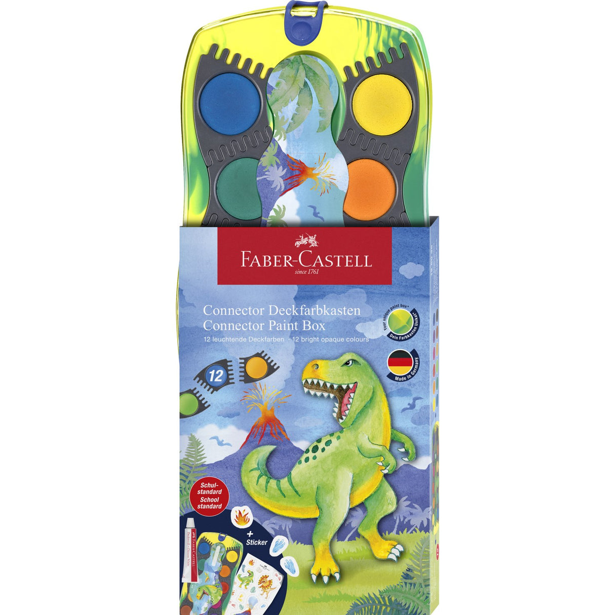Faber-Castell Cover Colors Connector Dinosaur 12 Ass Colors