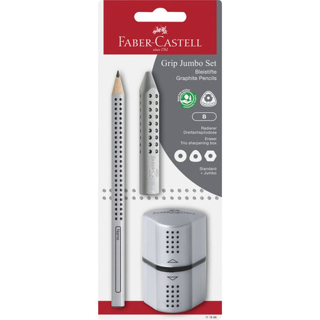 Faber-Castell Jumbo Grip School Kit Silver