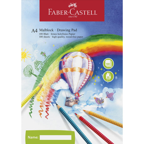 Faber-Castell drawing pad with 100 white A4 sheets