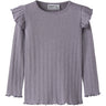 Name It Lavender Gray Melange Nmfblitta Ls Slim Top