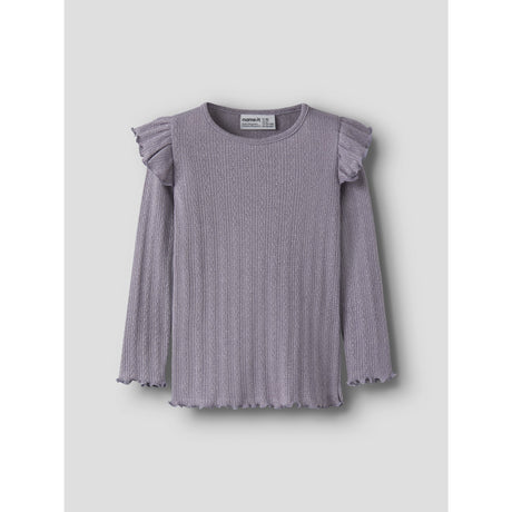 Name It Lavender Gray Melange Nmfblitta Ls Slim Top