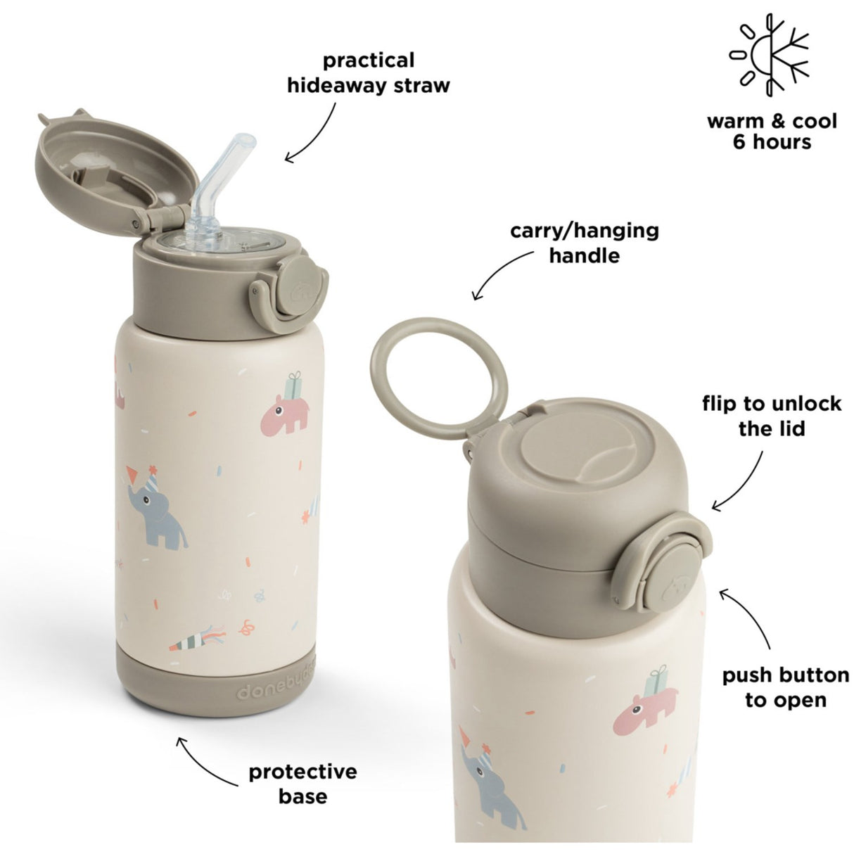 DonebyDeer Sand Celebration Insulated Straw Bottle