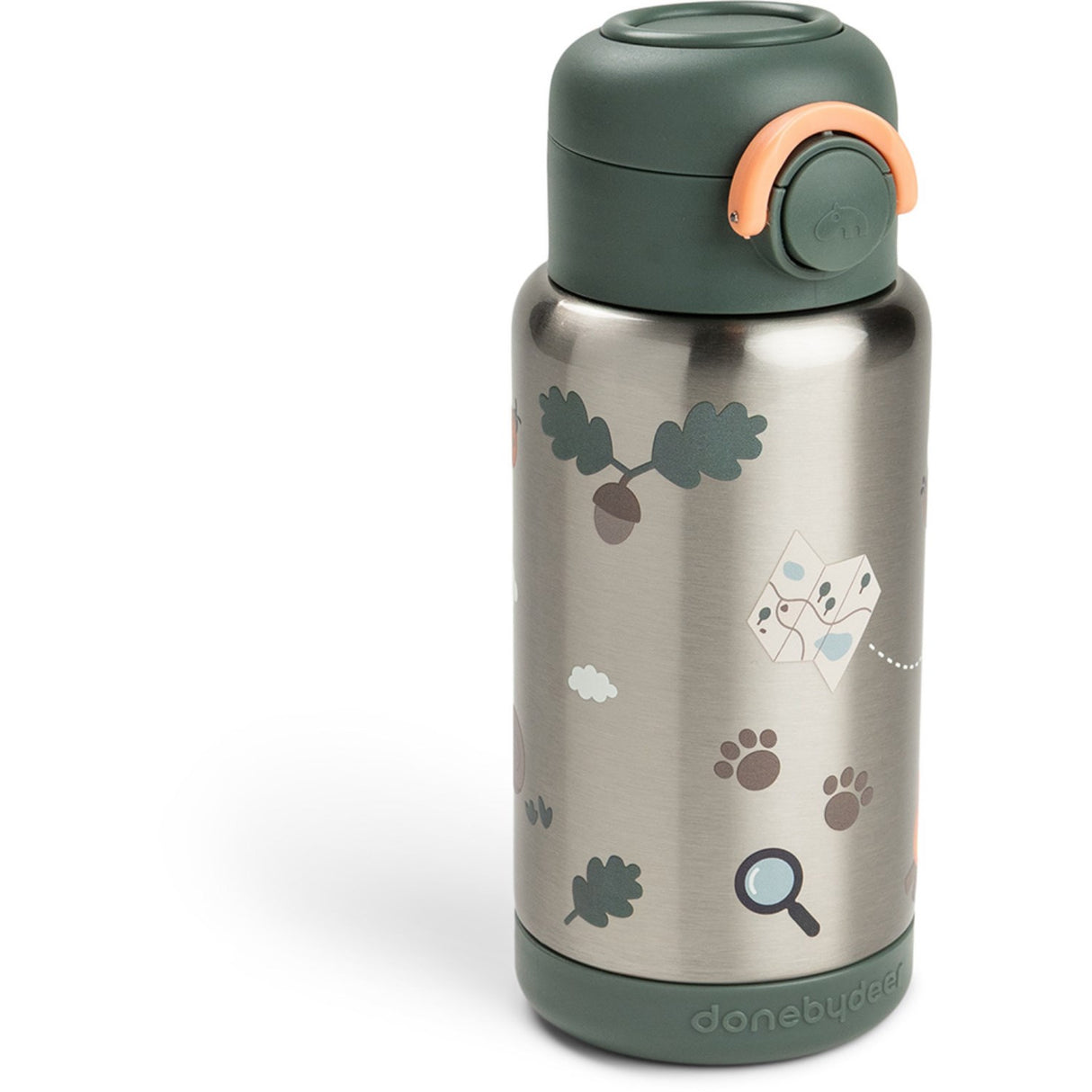 DonebyDeer Green Tiny Trails Insulated Straw Bottle