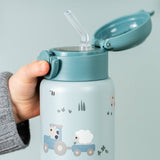 DonebyDeer Blue Tiny Farm Insulated Straw Bottle