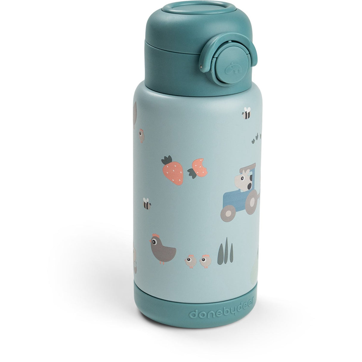 DonebyDeer Blue Tiny Farm Insulated Straw Bottle