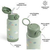 DonebyDeer Green Playground Insulated Straw Bottle