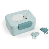DonebyDeer Blue Tiny Farm Tiny Lunch Box With Snack Picks