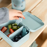 DonebyDeer Blue Tiny Farm Tiny Lunch Box With Snack Picks