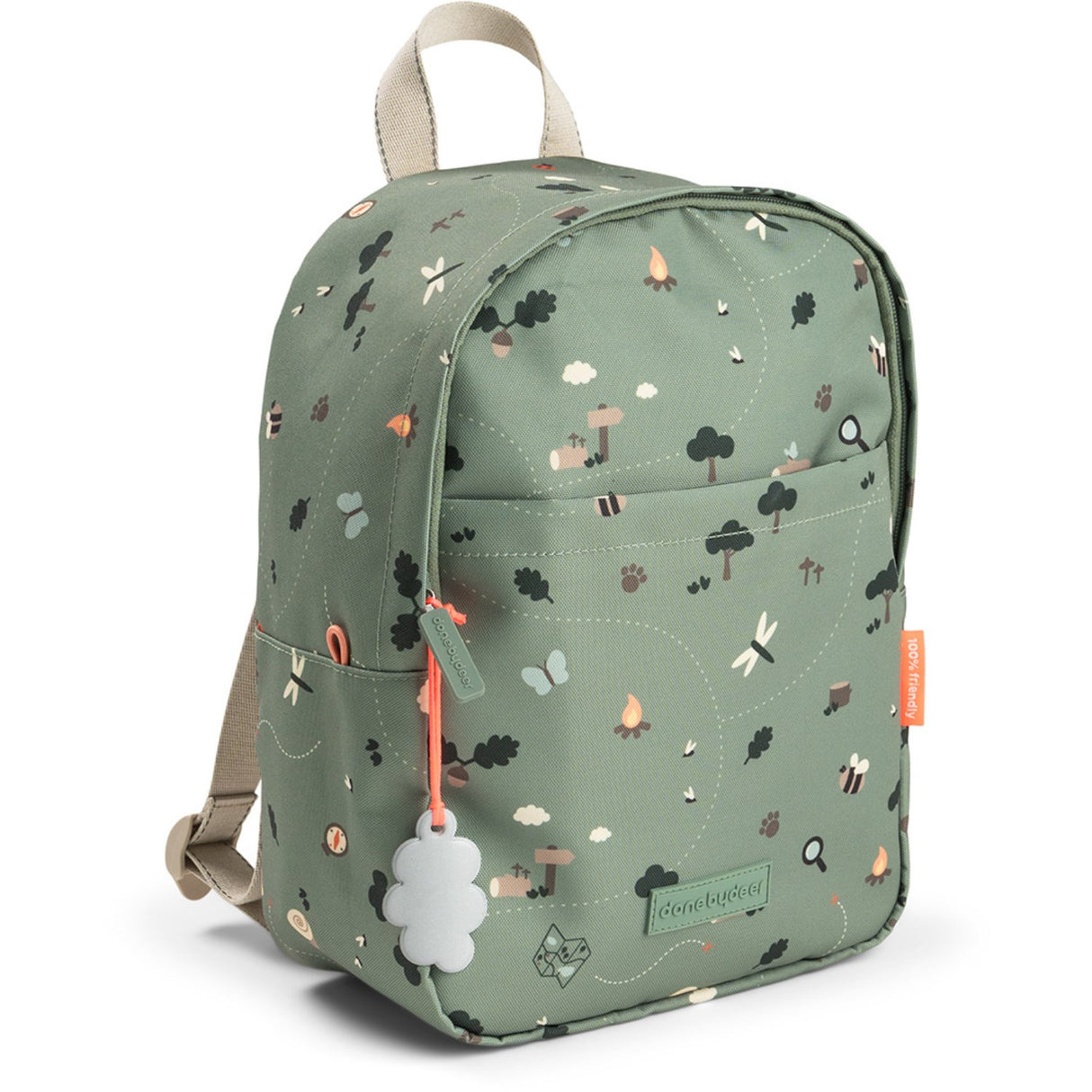 DonebyDeer Green Tiny Trails Kids Backpack